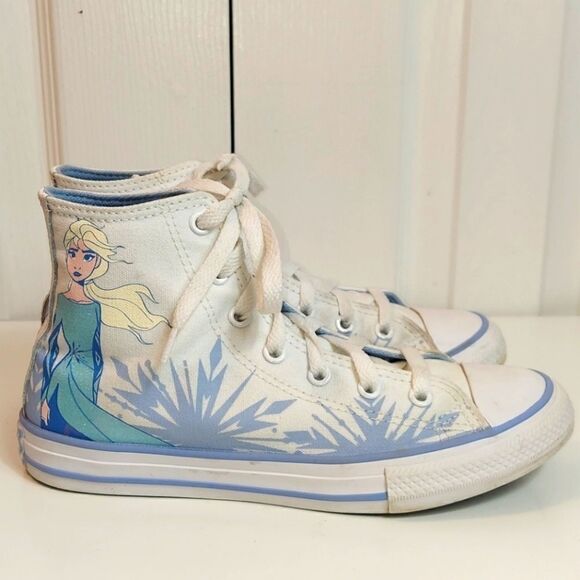 Converse x Disney Elsa Frozen Hi Top All Stars 3 - Picture 1 of 9